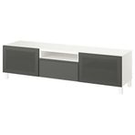 IKEA BESTA tv sehpası beyaz-koyu gri - 29573017