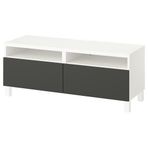 IKEA BESTA tv sehpası beyaz-koyu gri - 39572965