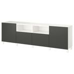 IKEA BESTA tv sehpası beyaz-koyu gri - 39574993