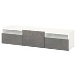 IKEA BESTA tv sehpası beyaz-koyu gri - 69420305