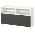 IKEA BESTA tv sehpası beyaz-koyu gri - 89574976