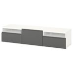 IKEA BESTA tv sehpası beyaz-koyu gri - 99572972