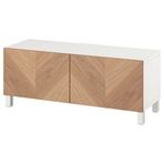 IKEA BESTA tv sehpası beyaz-meşe kaplama - 69419439
