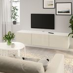 IKEA BESTA tv sehpası beyaz-parlak cila-bej - 59330701