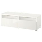 IKEA BESTA tv sehpası parlak cila-beyaz - 89399176