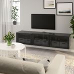 IKEA BESTA tv sehpası venge-füme cam - 99330657