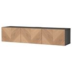 IKEA BESTA tv sehpası venge-meşe kaplama - 59422178