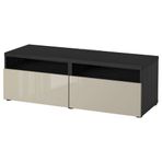 IKEA BESTA tv sehpası venge-parlak cila-bej - 29399278