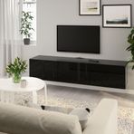 IKEA BESTA tv sehpası venge-parlak cila-siyah - 69330673