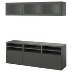 IKEA BESTA tv ünitesi koyu gri - 29556089