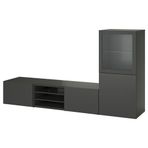 IKEA BESTA tv ünitesi koyu gri - 49556045