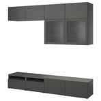 IKEA BESTA tv ünitesi koyu gri - 89507996