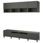 IKEA BESTA tv ünitesi koyu gri - 99507991