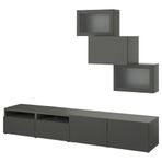 IKEA BESTA tv ünitesi koyu gri - 99556142