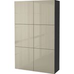 IKEA Besta Venge Parlak Cila Bej 120x40x192 CM Dolap Kombinasyonu