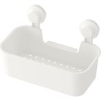 IKEA Beyaz Duş Sepeti Kare Banyo Raf Vantuzlu 28x17x17 cm Banyo Rafı