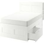 IKEA Beyaz Fonksiyonel Çift Kişilik Karyola 160X200 cm - 160 x 200 cm