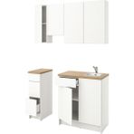 IKEA Beyaz Kullanışlı Mutfak Dolabı 220X61X220 cm