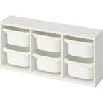 IKEA Beyaz Saklama Ünitesi 99 x 21 x 30 cm Çok Amaçlı Çocuk Odası Düzenleyici Güvenli Tasarım