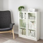 IKEA BILLY cam kapaklı kitaplık beyaz - 09484022