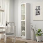 IKEA BILLY cam kapaklı kitaplık beyaz - 39398834