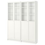 IKEA BILLY cam/panel kapaklı kitaplık beyaz - 39047737
