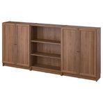 IKEA BILLY kapaklı kitaplık kahverengi ceviz görünüm - 19578124