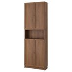 IKEA BILLY kapaklı kitaplık kahverengi ceviz görünüm - 29483371