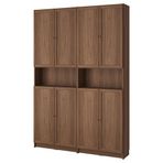 IKEA BILLY kapaklı kitaplık kahverengi ceviz görünüm - 89581905