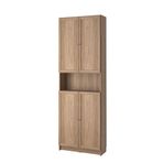 IKEA BILLY kapaklı kitaplık meşe görünümlü - 89483373