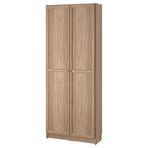 IKEA BILLY kapaklı kitaplık meşe görünümlü - 99563133
