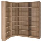 IKEA BILLY köşe kitaplık meşe görünümlü - 49581889