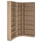 IKEA BILLY köşe kitaplık meşe görünümlü - 79483552