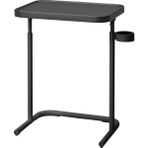 Ikea Björkåsen Laptop Masası 46 x 60 - 70 cm Antrasit Ayarlanabilir Katlanır Bardak Tutuculu - Siyah - 35 x 46 x 65 cm