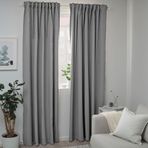 IKEA BLAHUVA karartma perde/2 kanat açık gri - 90465453