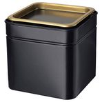 Ikea BLOMNING Kahve/Çay Kutusu, Siyah ve Altın Renkli, 10x10x10 Santimetre, 203.732.06