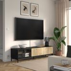 IKEA BOASTAD tv sehpası siyah-meşe kaplama - 00507056