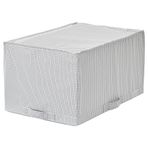 IKEA Bölmeli Saklama Kutusu Hurç Ölçü 34x51x28 Cm MeridyenDukkan Gri-Beyaz Kareli Düzenleme Kutusu