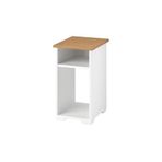 IKEA Bölmeli Yan Sehpa Beyaz Renk 40x32 Cm Meşe Görünüm-açık Raf Sistemi