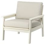 IKEA BONDHOLMEN tekli bahçe koltuğu beyaz-bej - 09585653