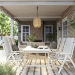 IKEA BONDHOLMEN yemek masası ve ayarlanabilir sandalye seti beyaz-bej - 09551238