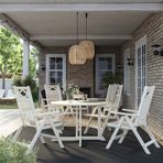 IKEA BONDHOLMEN yemek masası ve ayarlanabilir sandalye seti beyaz-bej - 39549871