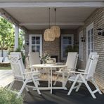 IKEA BONDHOLMEN yemek masası ve ayarlanabilir sandalye seti beyaz-bej - 89549878