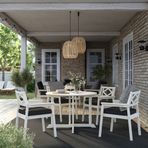 IKEA BONDHOLMEN yemek masası ve sandalye seti beyaz-bej - 49549837
