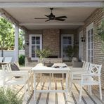 IKEA BONDHOLMEN yemek masası ve sandalye seti beyaz-bej - 49551180