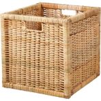 IKEA Branas Rattan Kutu Sepet Açık Kahve 32 x 34 x 32 cm Kapaksız Kullanışlı Saklama Kutusu