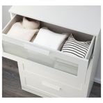 IKEA Brımnes Beyaz 78x124 cm 4 Çekmeceli Şifonyer
