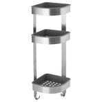 IKEA Brogrund Paslanmaz Çelik 19x58 cm Duş Sepeti