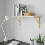 IKEA BURHULT/SANDSHULT duvar rafı beyaz-titrek kavak - 09325981