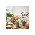 Ikea Buskverk Alüminyum 9 Cm Saksı, Gri Renk X 2 Adet